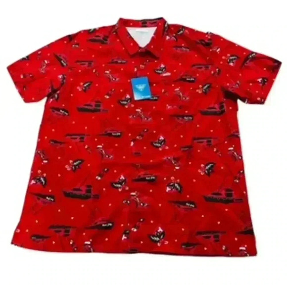 NEW Columbia PFG Marlins & Martinis Red Trollers‎ Vented Fishing Shirt Mens XXL - Picture 5 of 12
